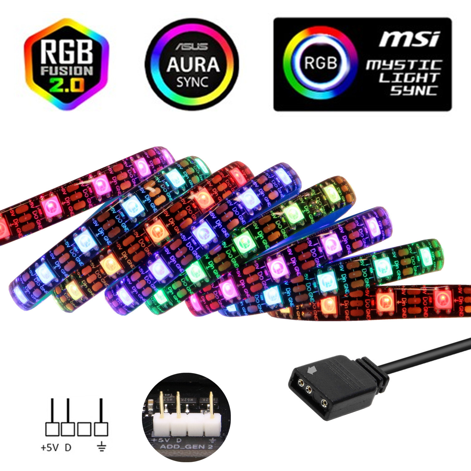 Ws2812B Strip 5V - WS2812b ARGB LED 스트립 5V 60Led/m