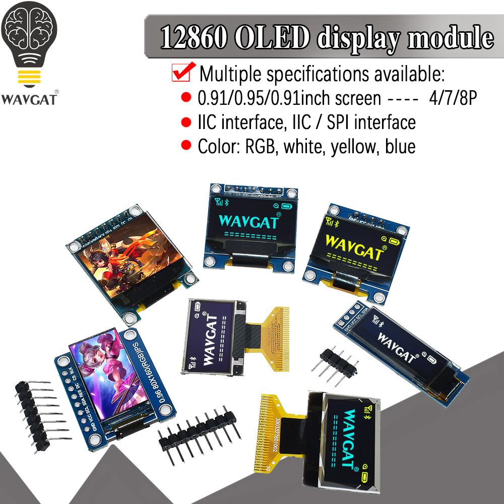 Oled Display 0.96 - 흰색 노란색 파란색 4핀 7핀 128X64