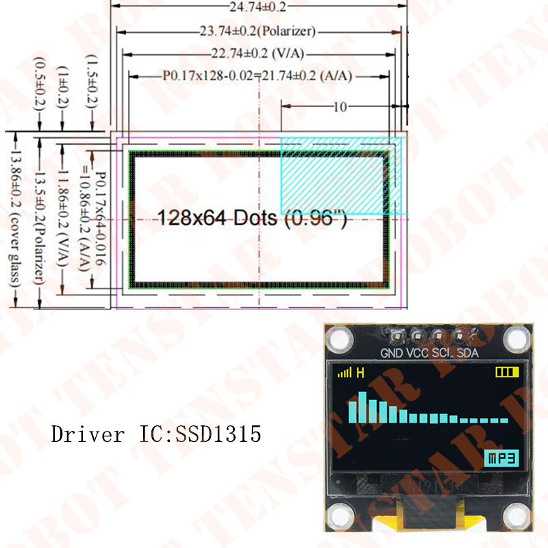 TENSTAR 0.96 인치 OLED SSD1306 흰 - Oled Display 0.96 리뷰 및 가격