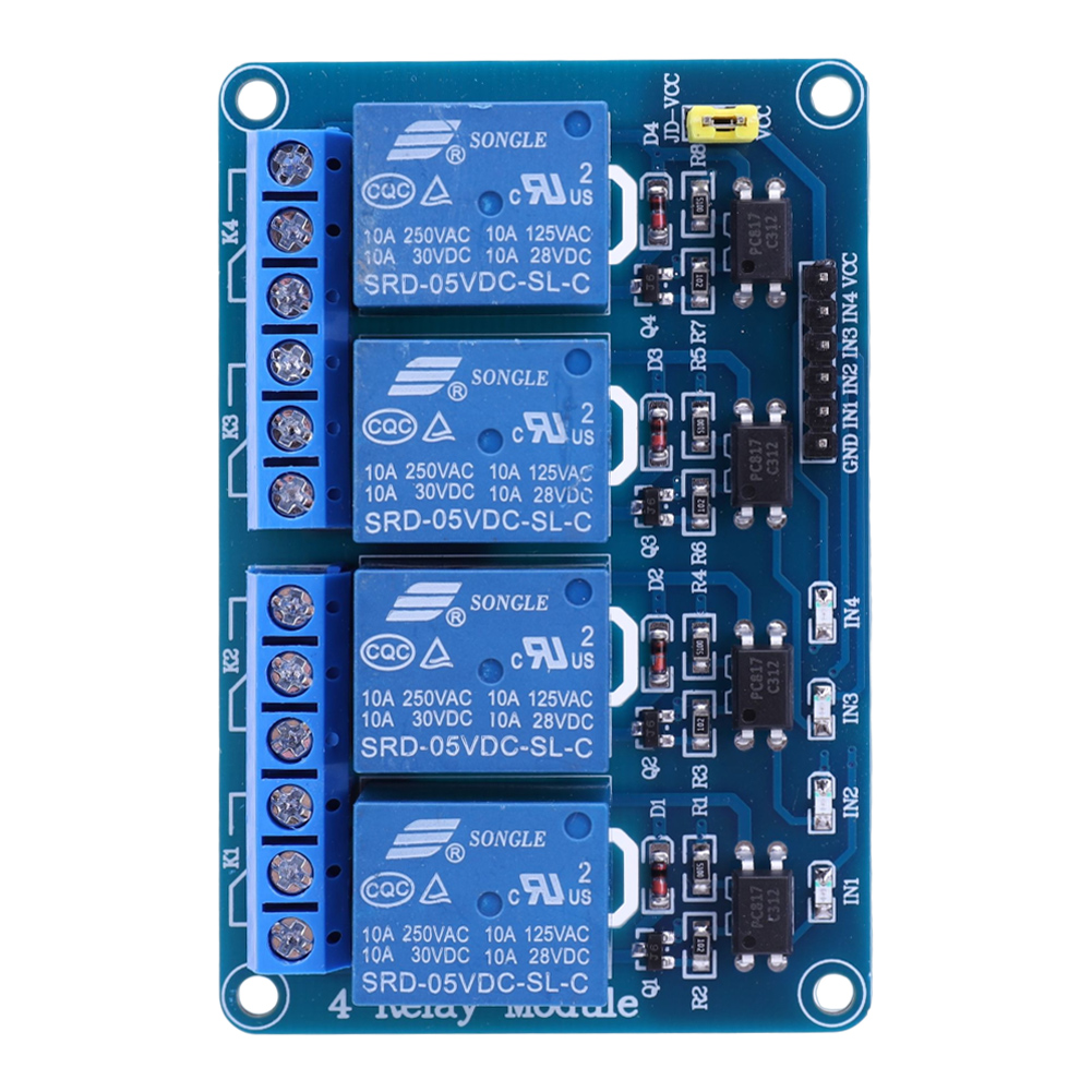 5V 12V 4채널 릴레이 보드(광커플러 포함) 릴레이 - Relay Module 4 Channel 리뷰 및 가격