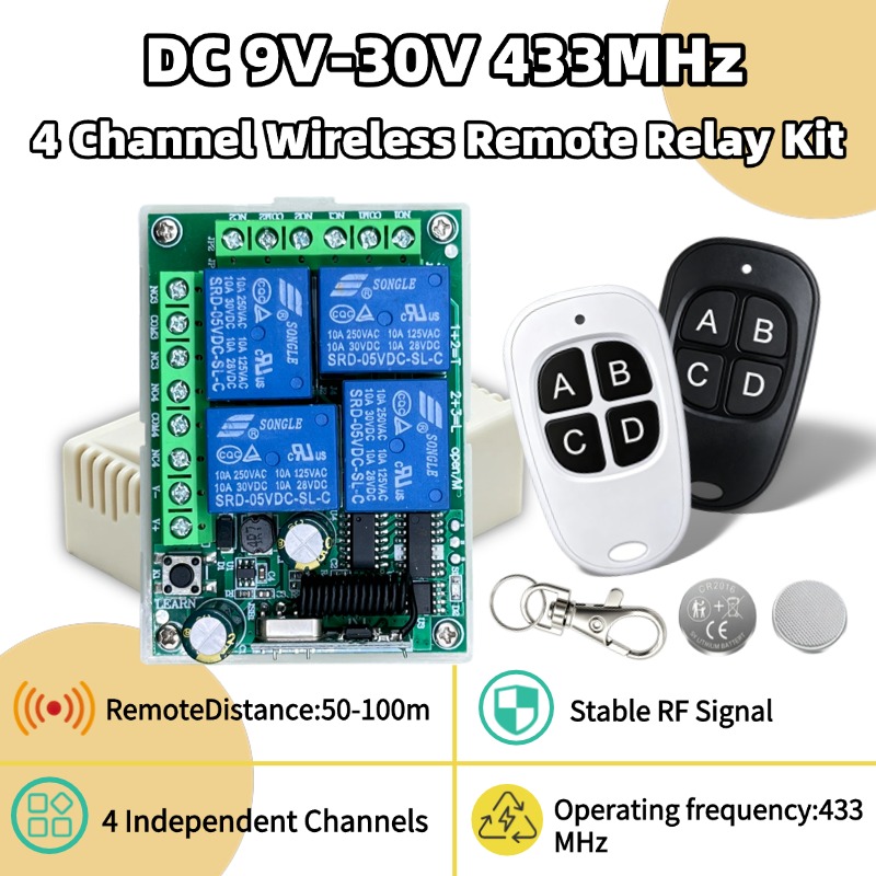 433MHz 범용 무선 리모컨 DC 12V 4채널 릴레 - Joystick Module 리뷰 및 가격