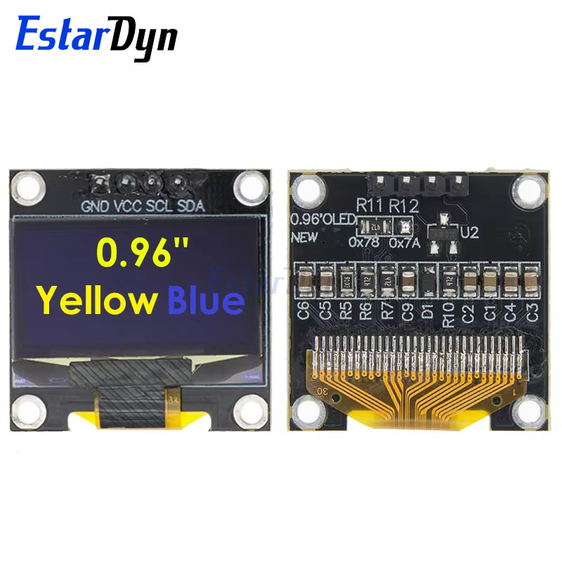 0.96인치 IIC SPI 직렬 7/4핀 흰색/파란색/ - Oled Display 0.96 리뷰 및 가격