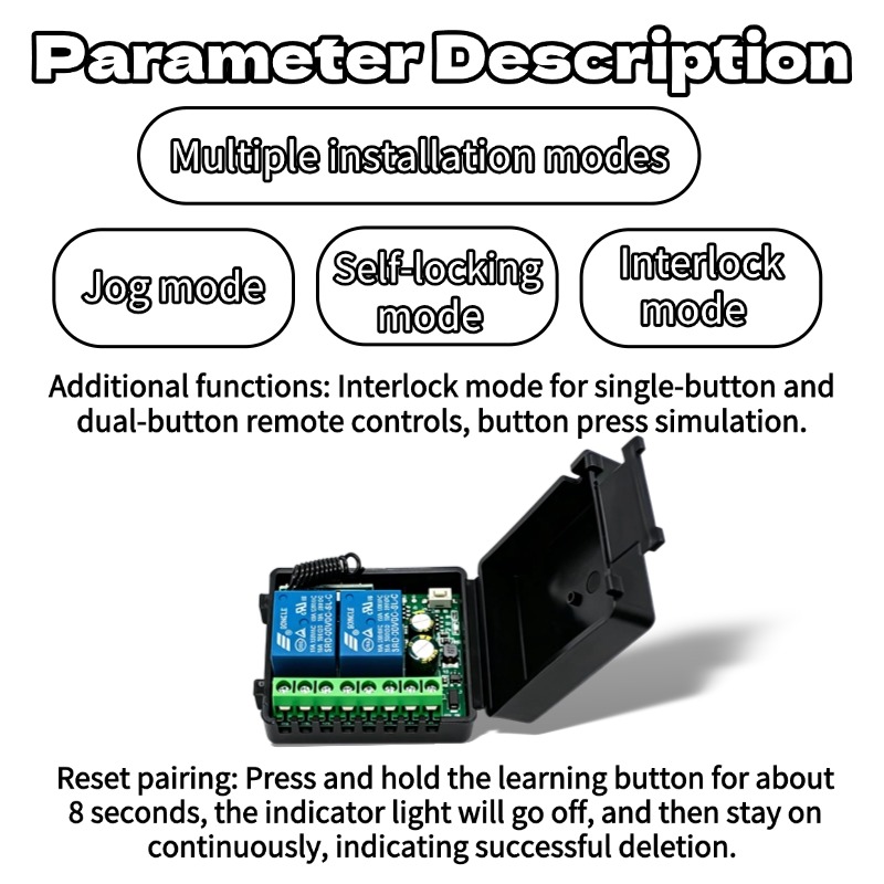 433.92Mhz DC 9-30V 12V 24V10A  - Joystick Module 리뷰 및 가격