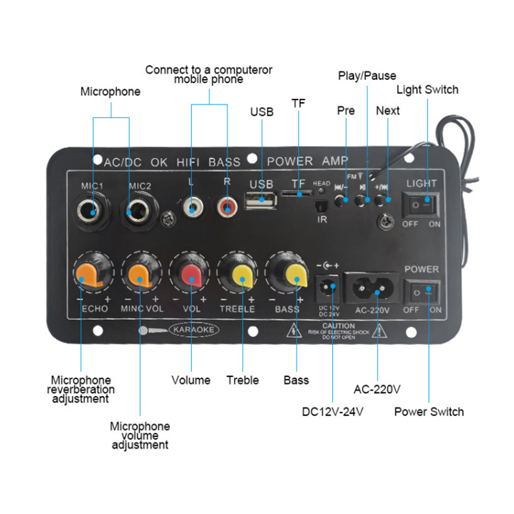 D10 디지털 블루투스 앰프 보드 110V 220V 1 - Microphone Module 리뷰 및 가격